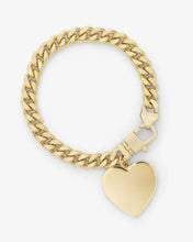 Load image into Gallery viewer, Julian XL Heart Cuban Chain Bracelet