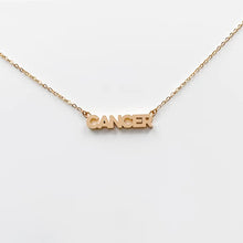 Load image into Gallery viewer, Zodiac Block Font Script Necklace