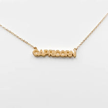 Load image into Gallery viewer, Zodiac Block Font Script Necklace