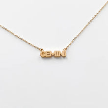 Load image into Gallery viewer, Zodiac Block Font Script Necklace
