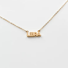 Load image into Gallery viewer, Zodiac Block Font Script Necklace