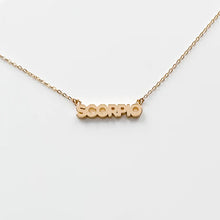 Load image into Gallery viewer, Zodiac Block Font Script Necklace