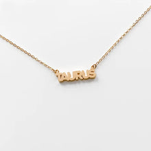 Load image into Gallery viewer, Zodiac Block Font Script Necklace