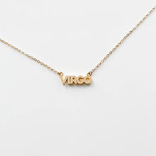 Load image into Gallery viewer, Zodiac Block Font Script Necklace