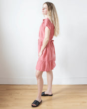 Load image into Gallery viewer, Cap Sleeve Ruffle Hem Shirt Dress