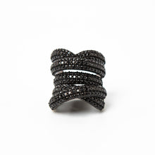 Load image into Gallery viewer, Cross Layer Sapphire Ring