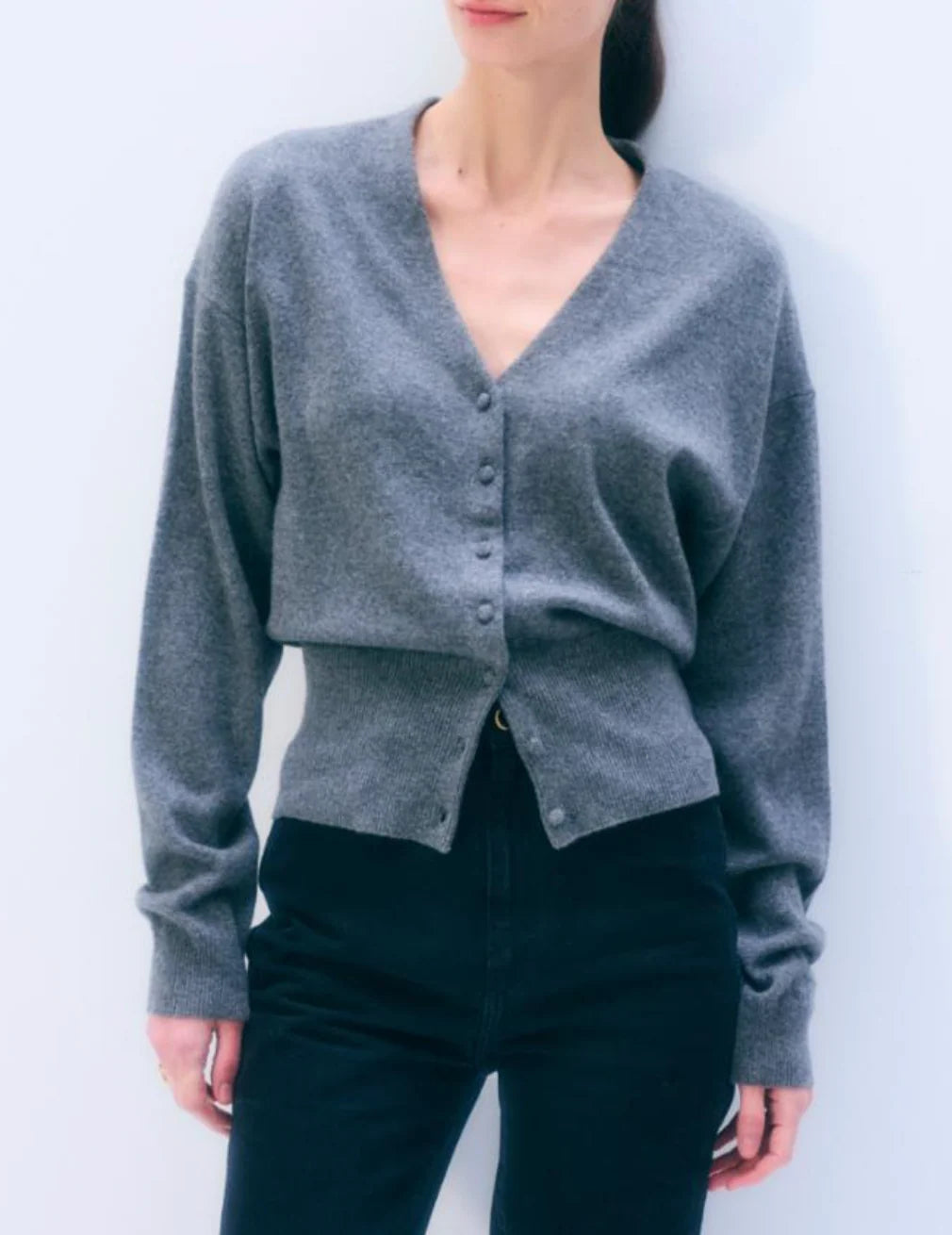 Cashmere Deep V Cardigan