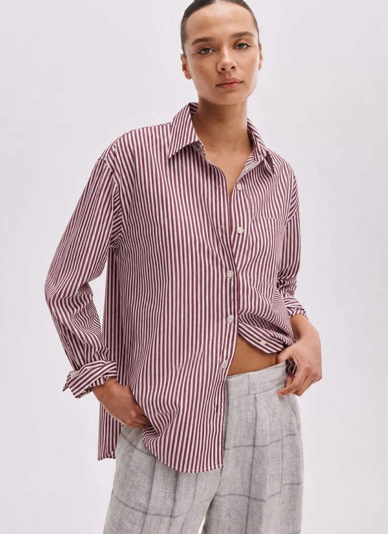 Connie Striped Poplin Shirt
