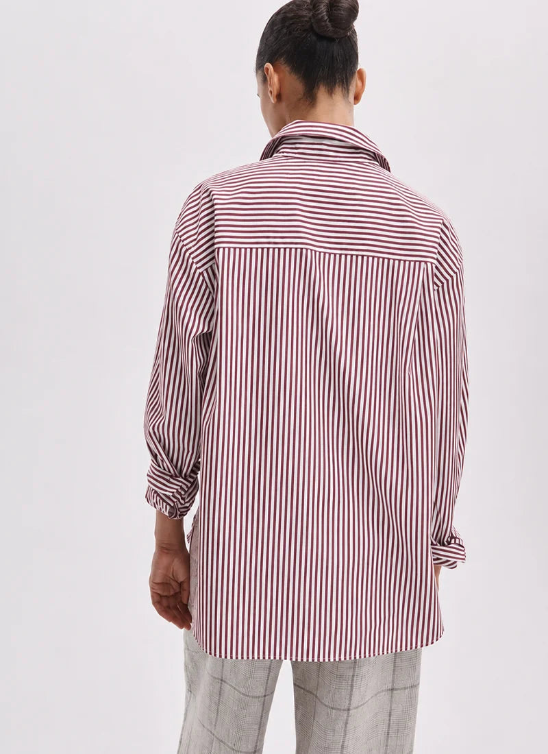 Connie Striped Poplin Shirt