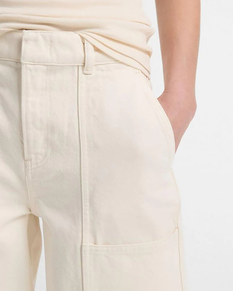 Mid Rise Utility Crop Wide Pant