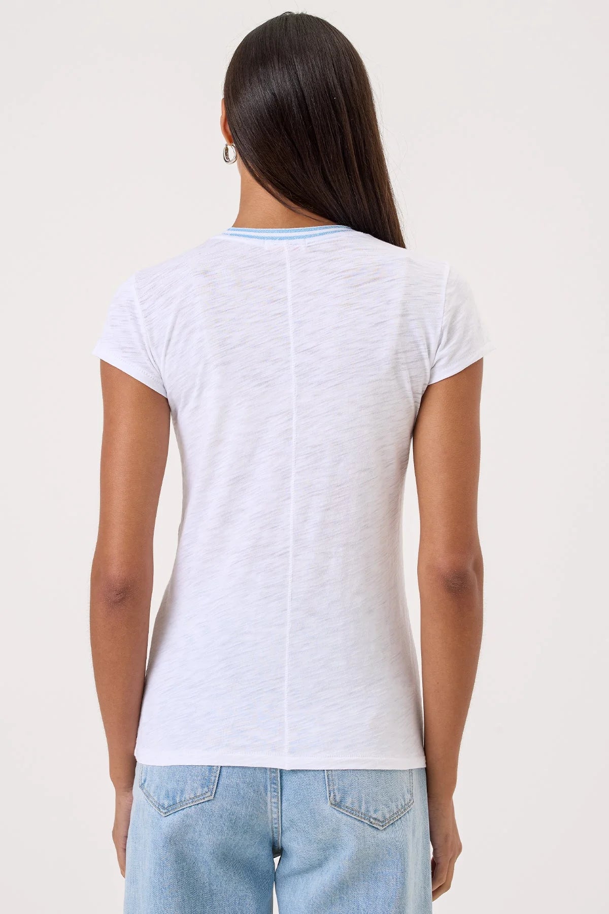 Double Shimmer Tipped Ringer Tee