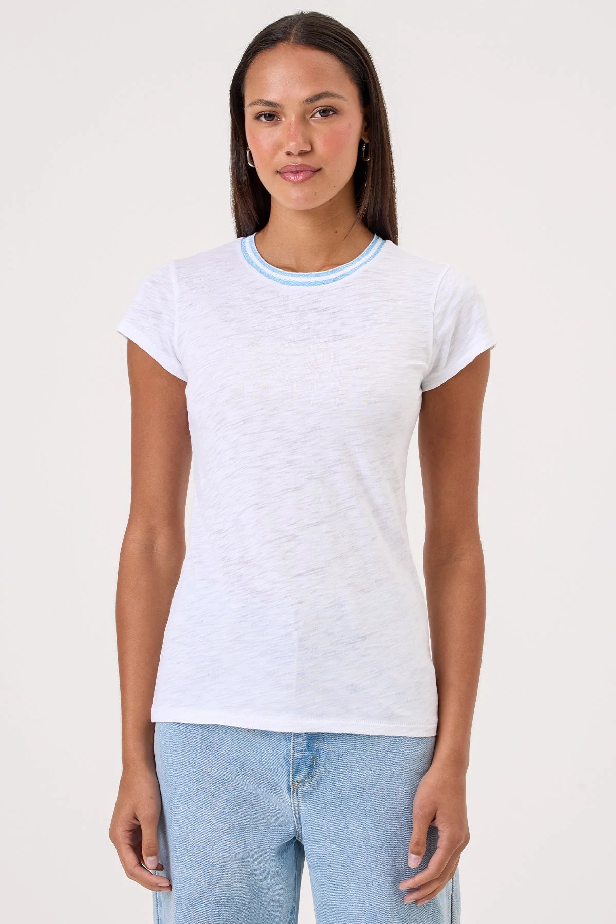 Double Shimmer Tipped Ringer Tee
