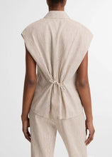 Load image into Gallery viewer, Ticking Stripe Cap Sleeve Blouse