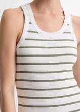 Load image into Gallery viewer, Striped Ribbed Scoop-Neck Tank