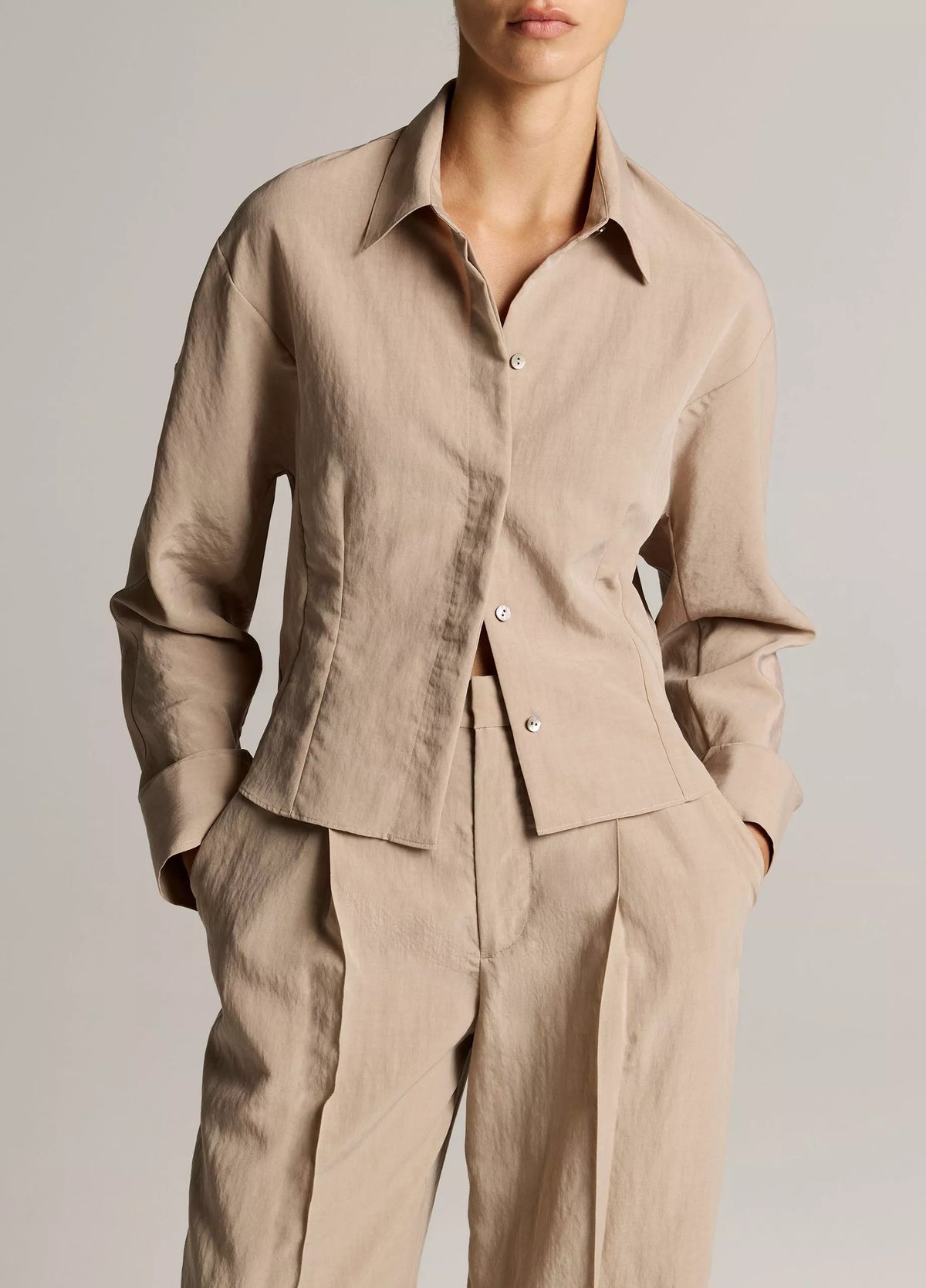 Blouson-Back Shirt Jacket