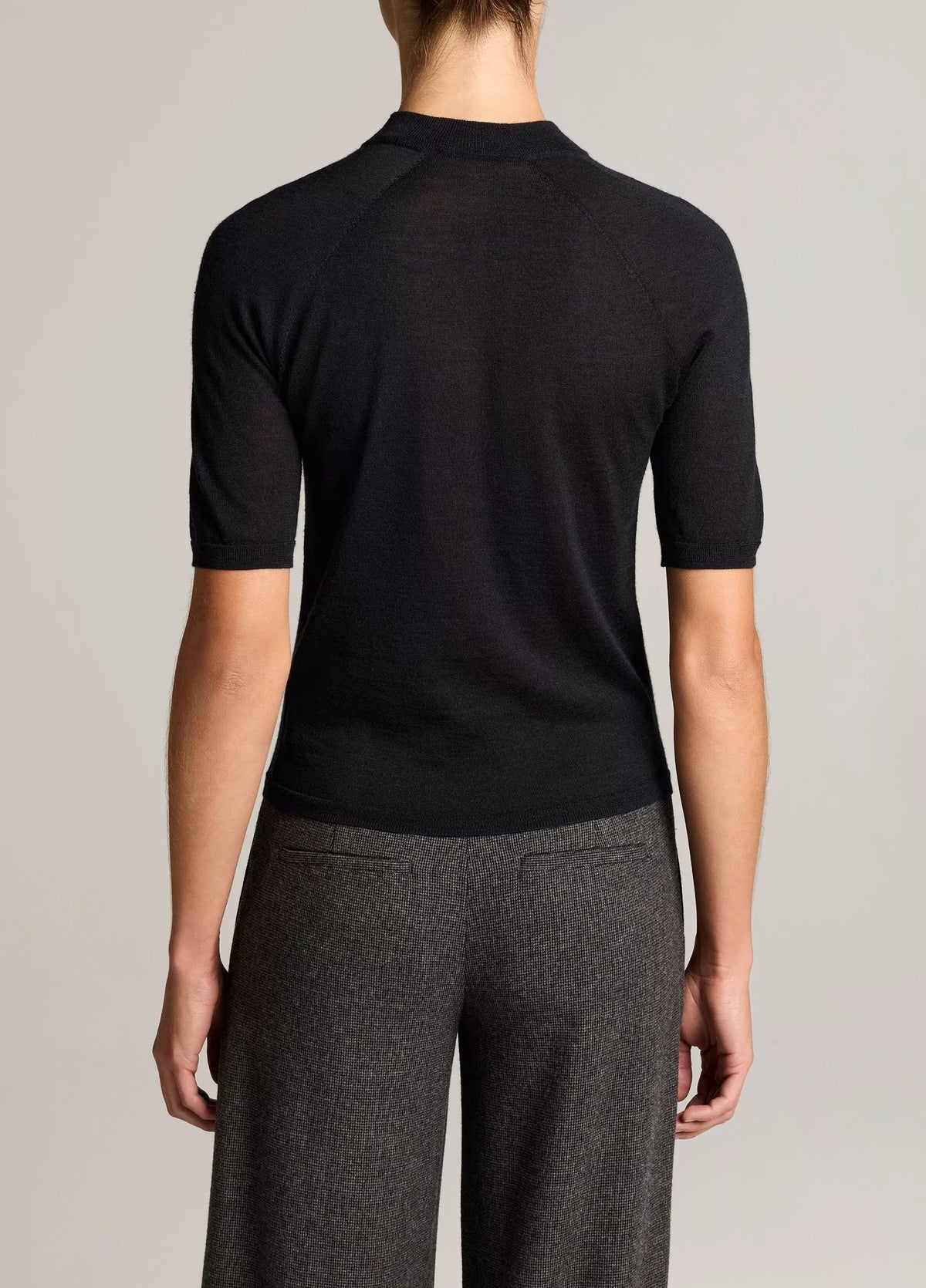 Cashmere-Silk Mock-Neck Raglan Sweater