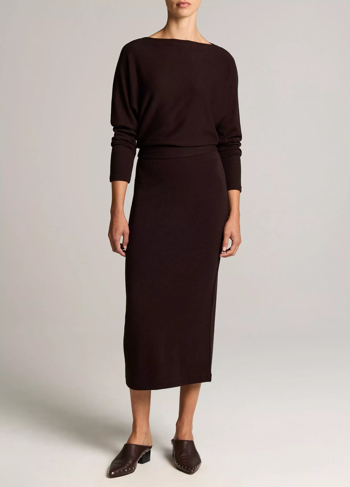 Cozy Stretch-Jersey Midi Dress