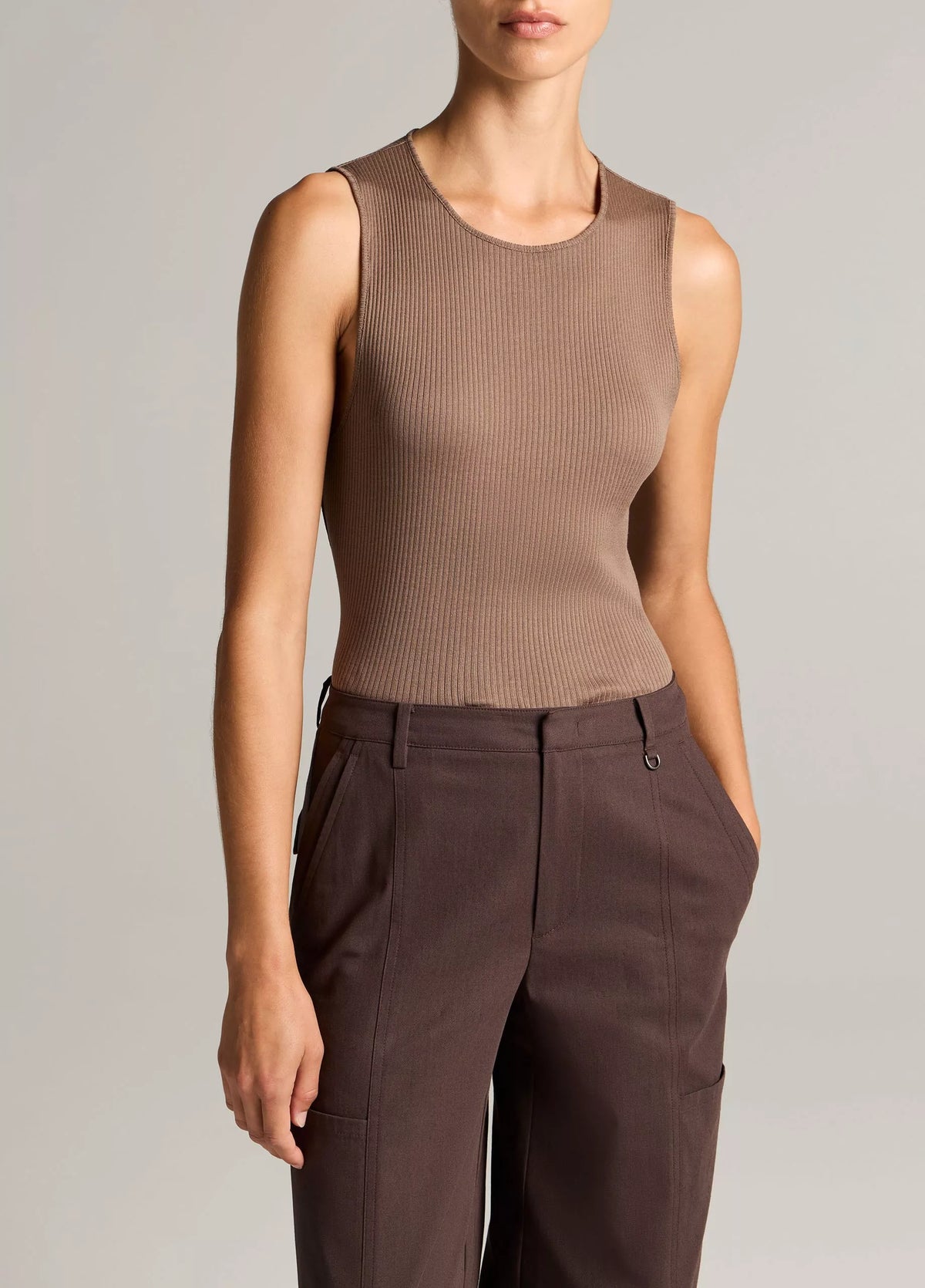 Ribbed Pima Cotton Shell