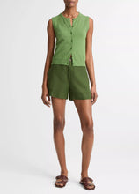 Load image into Gallery viewer, Cotton & Cashmere-Blend Button-Front Shell