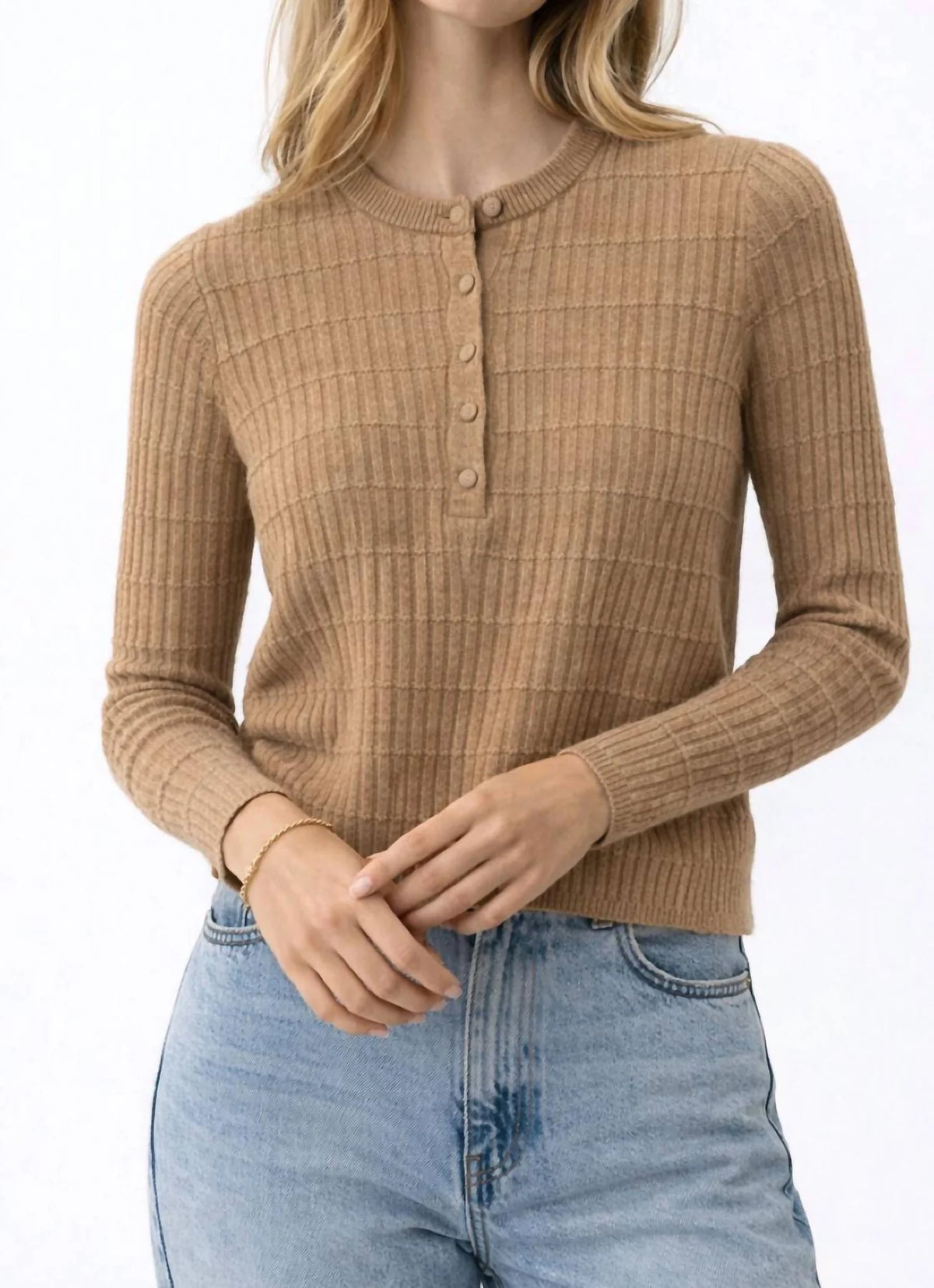 Cashmere Textured Henley