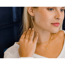 Load image into Gallery viewer, 18" 14k Gold and Diamond Initial Necklace