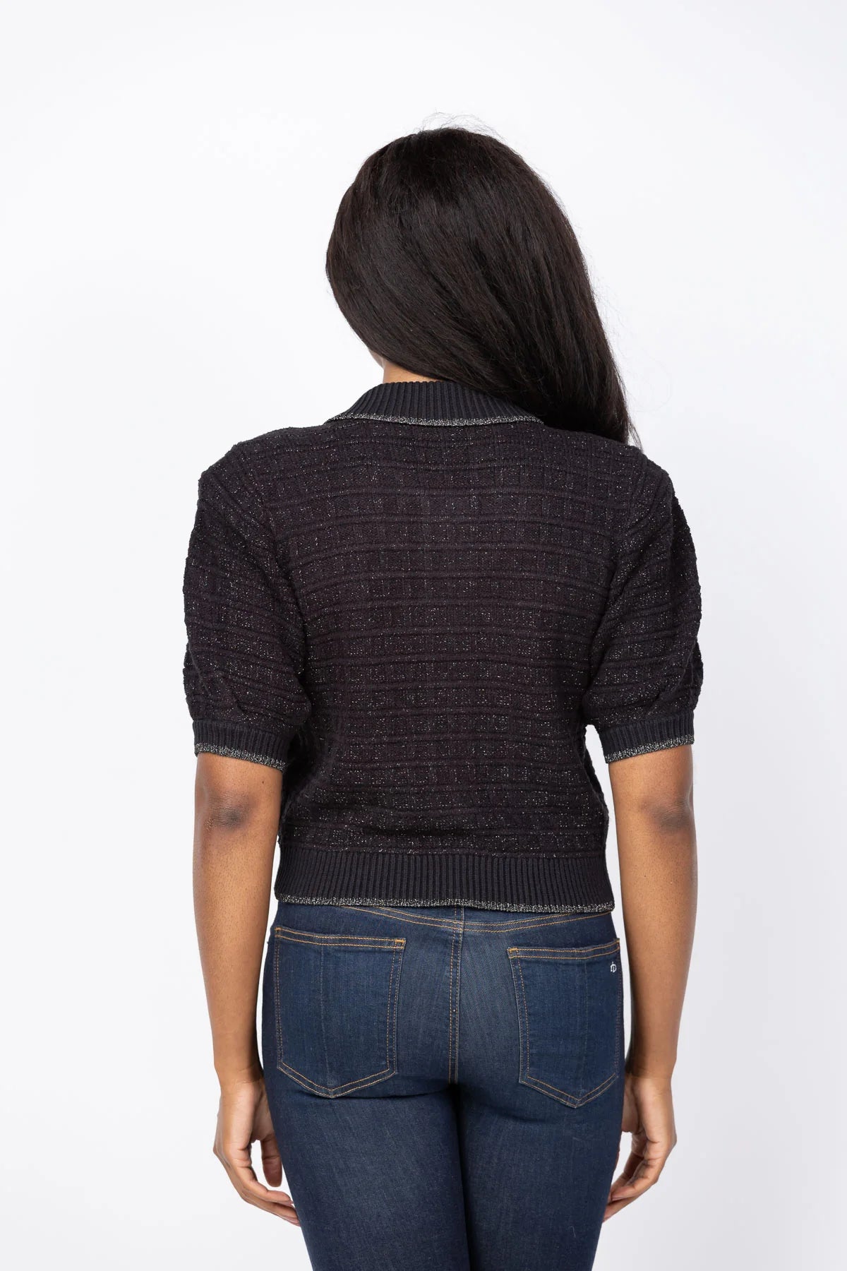Novalie Waffle Stitch Short Sleeve Cardigan