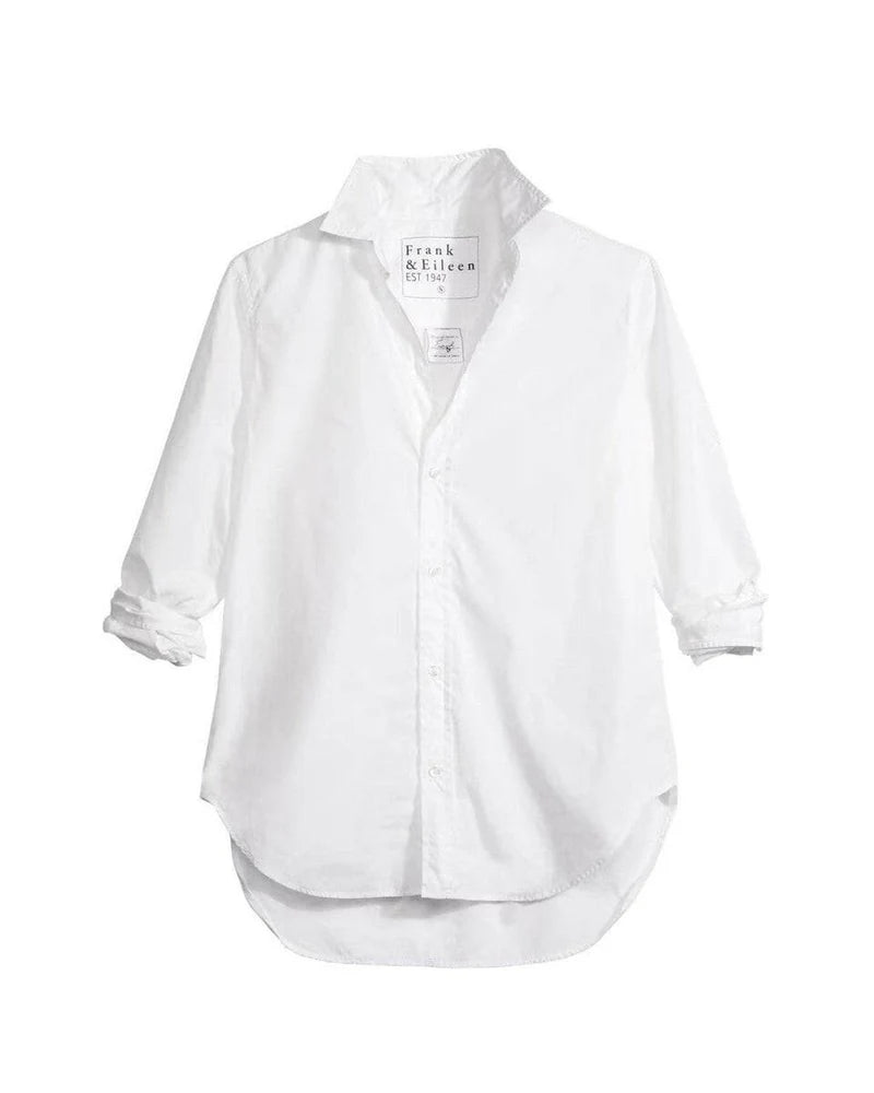 Frank Woven Button Up White