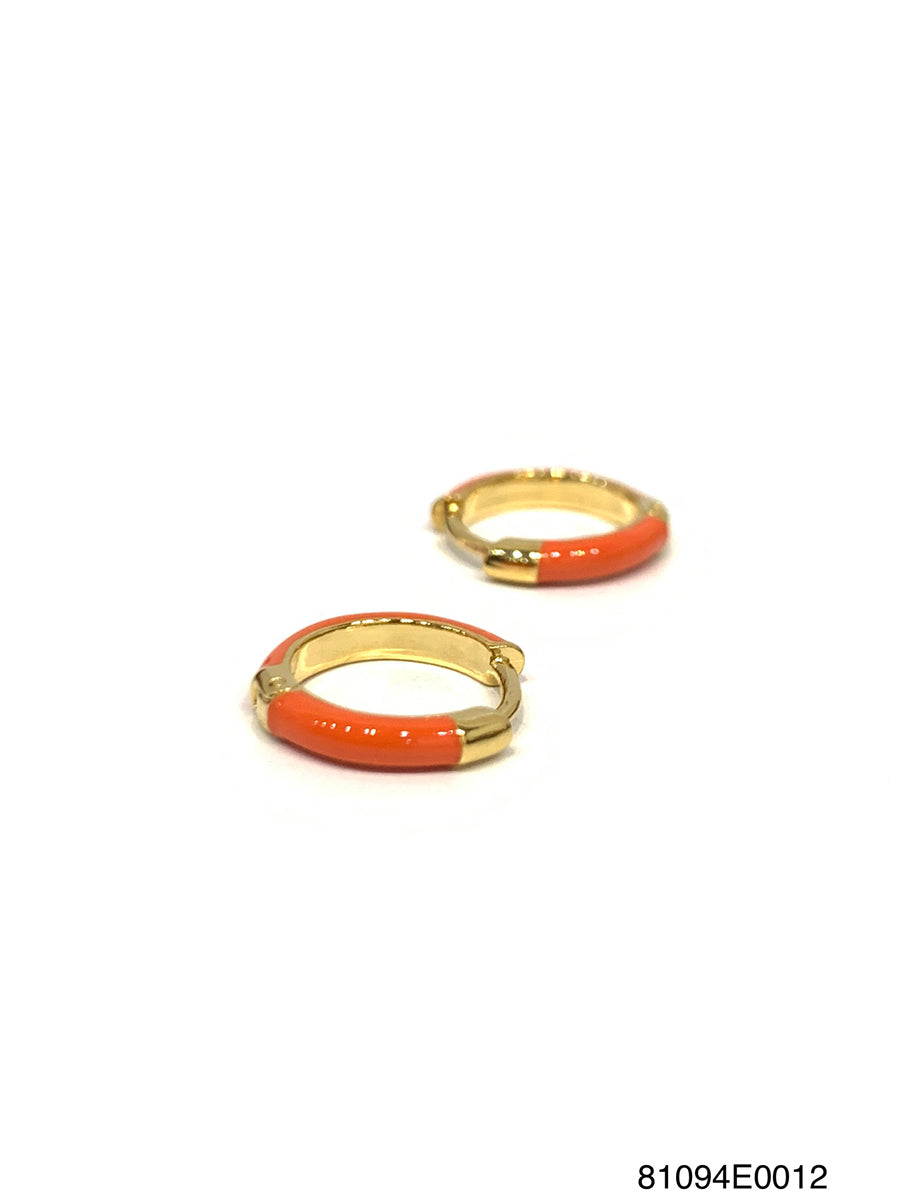 Zoe enamel plain huggie