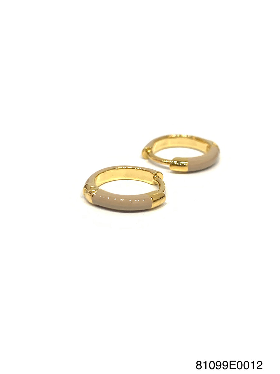 Zoe enamel plain huggie
