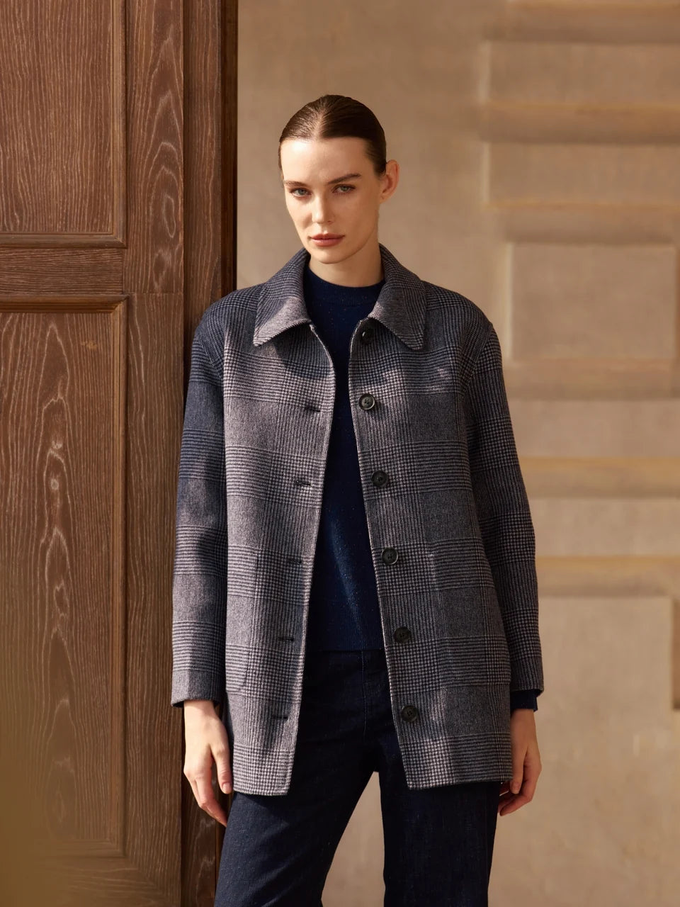 Reversible Cashmere Car Coat
