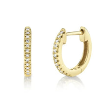 Load image into Gallery viewer, 14k Diamond Circular Earrings