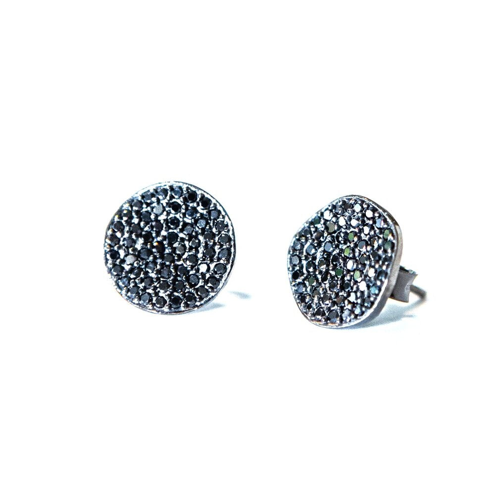 Spinel Wavy Stud Earrings