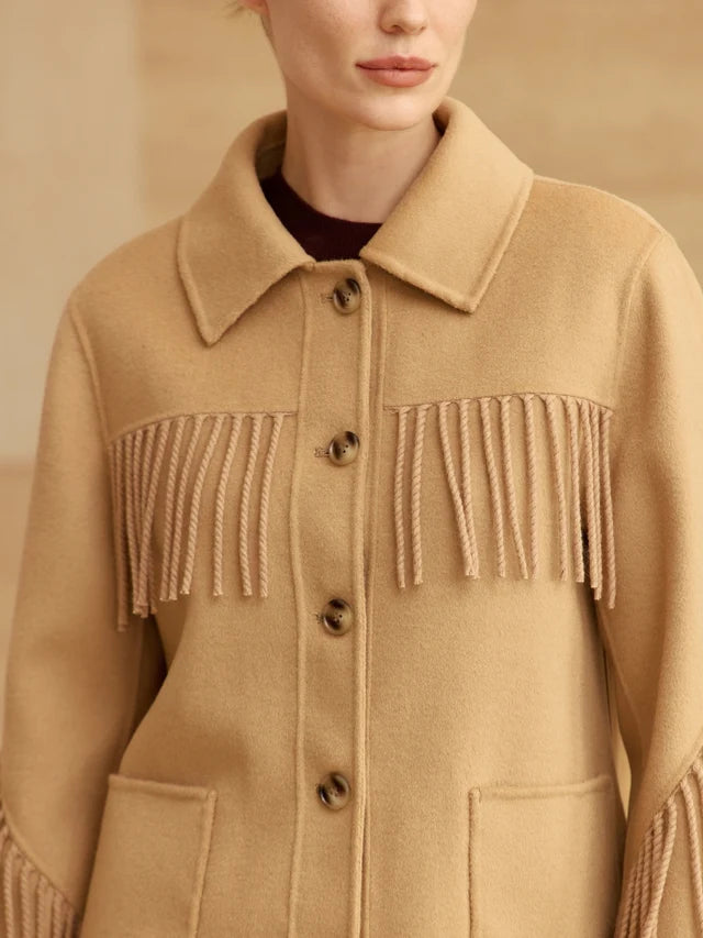 Western Fringe Cashmere Jacket