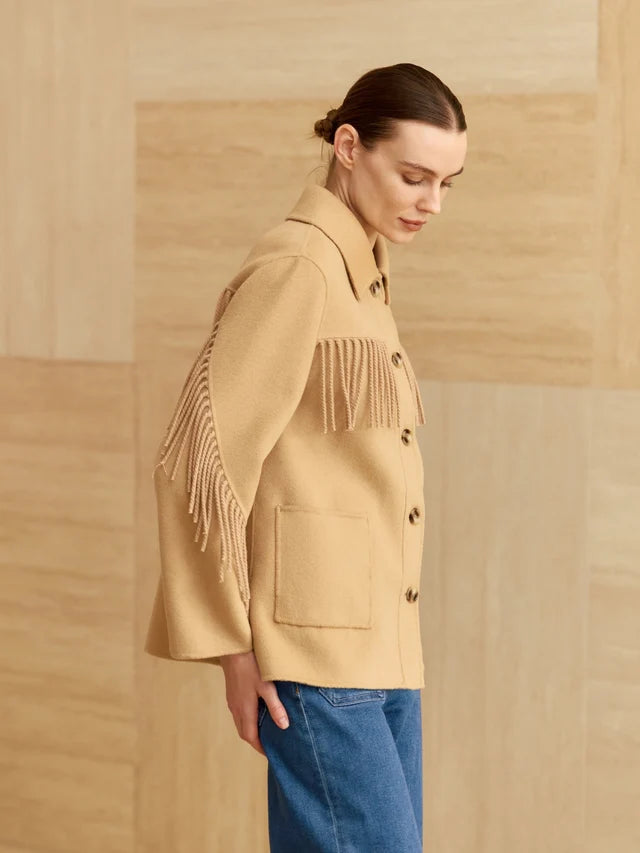 Western Fringe Cashmere Jacket