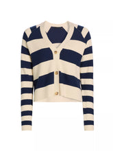 Load image into Gallery viewer, Cotton Mixed Stripe Cardigan
