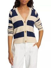 Load image into Gallery viewer, Cotton Mixed Stripe Cardigan
