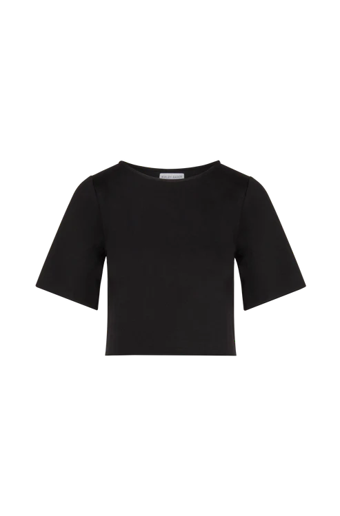 Ponte Knit Short Sleeve Top
