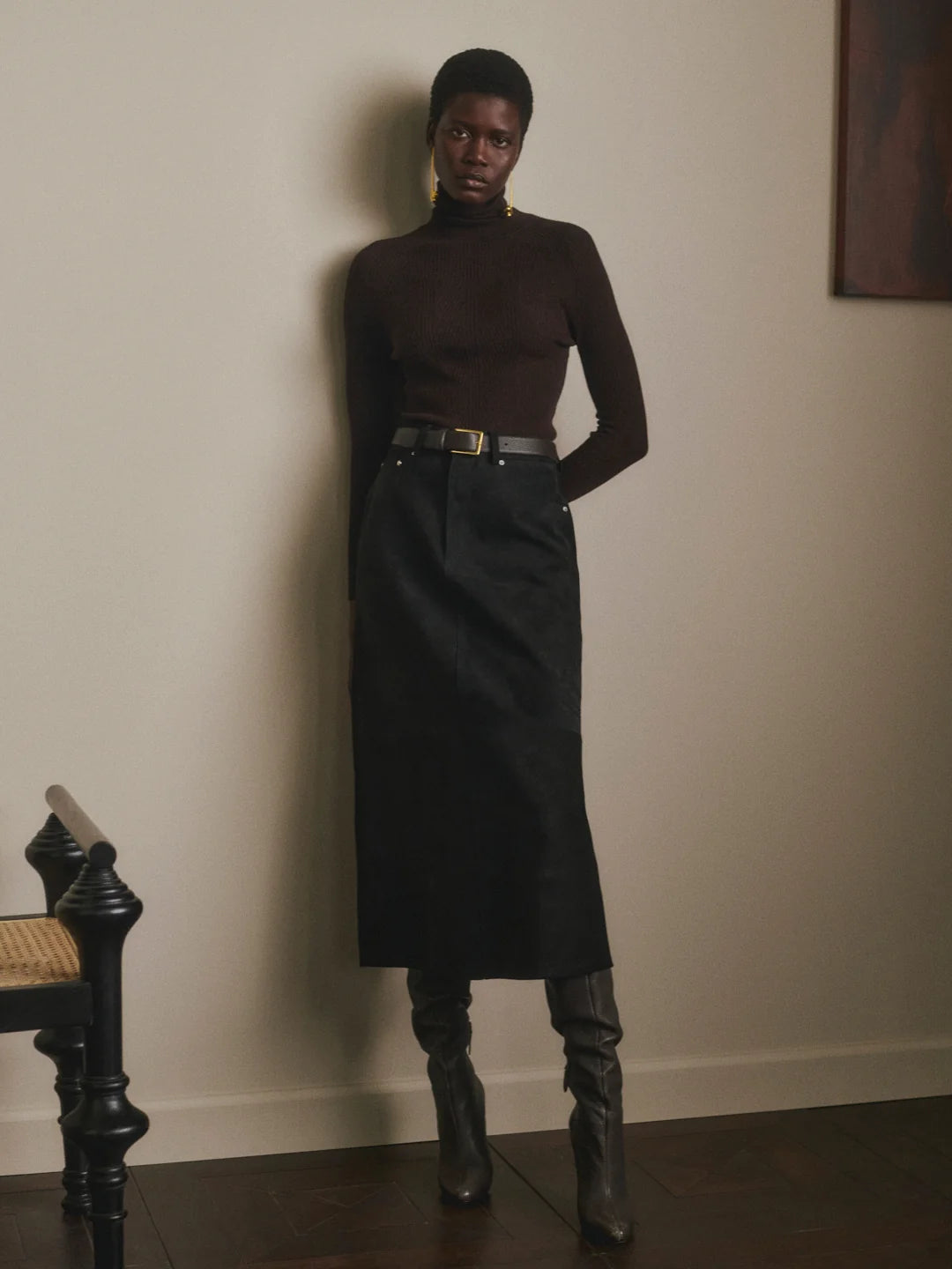 Raglan Sleeve Turtleneck Sweater