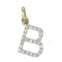 18" 14k Gold and Diamond Initial Necklace