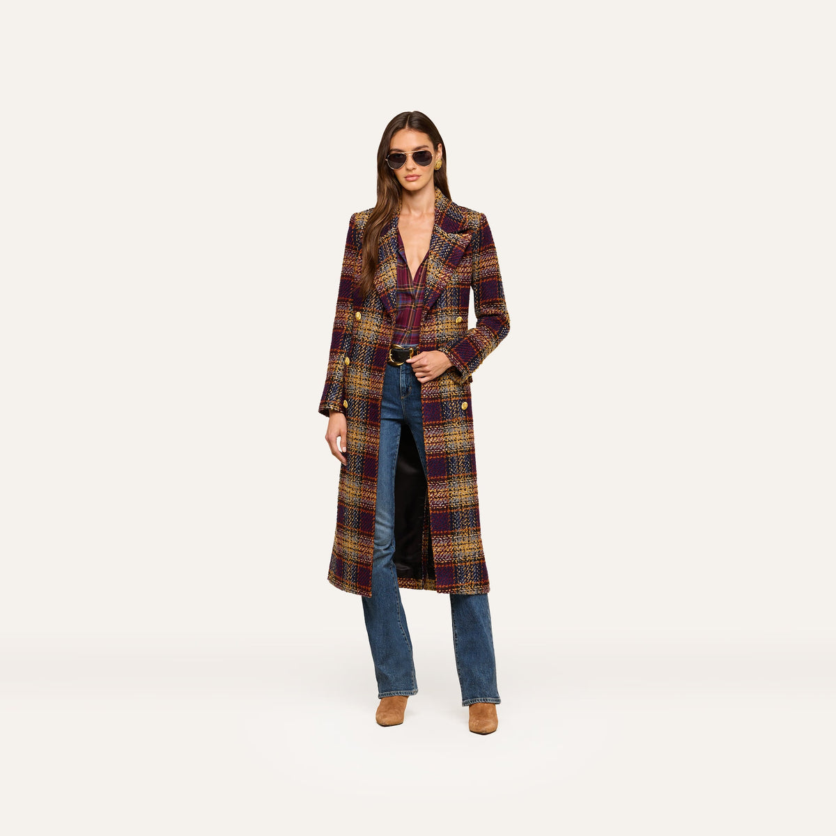 Kolina Tweed Long Coat