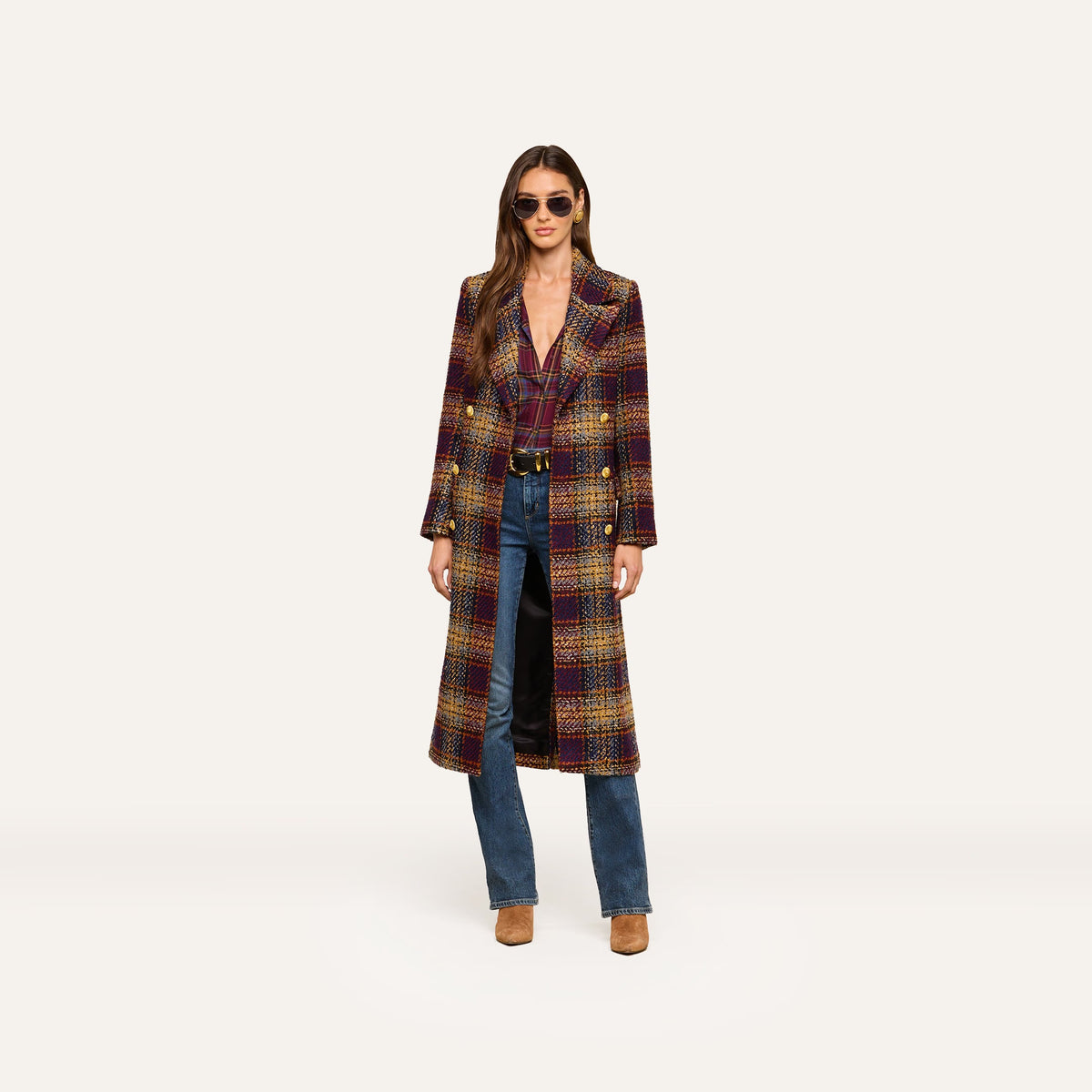 Kolina Tweed Long Coat