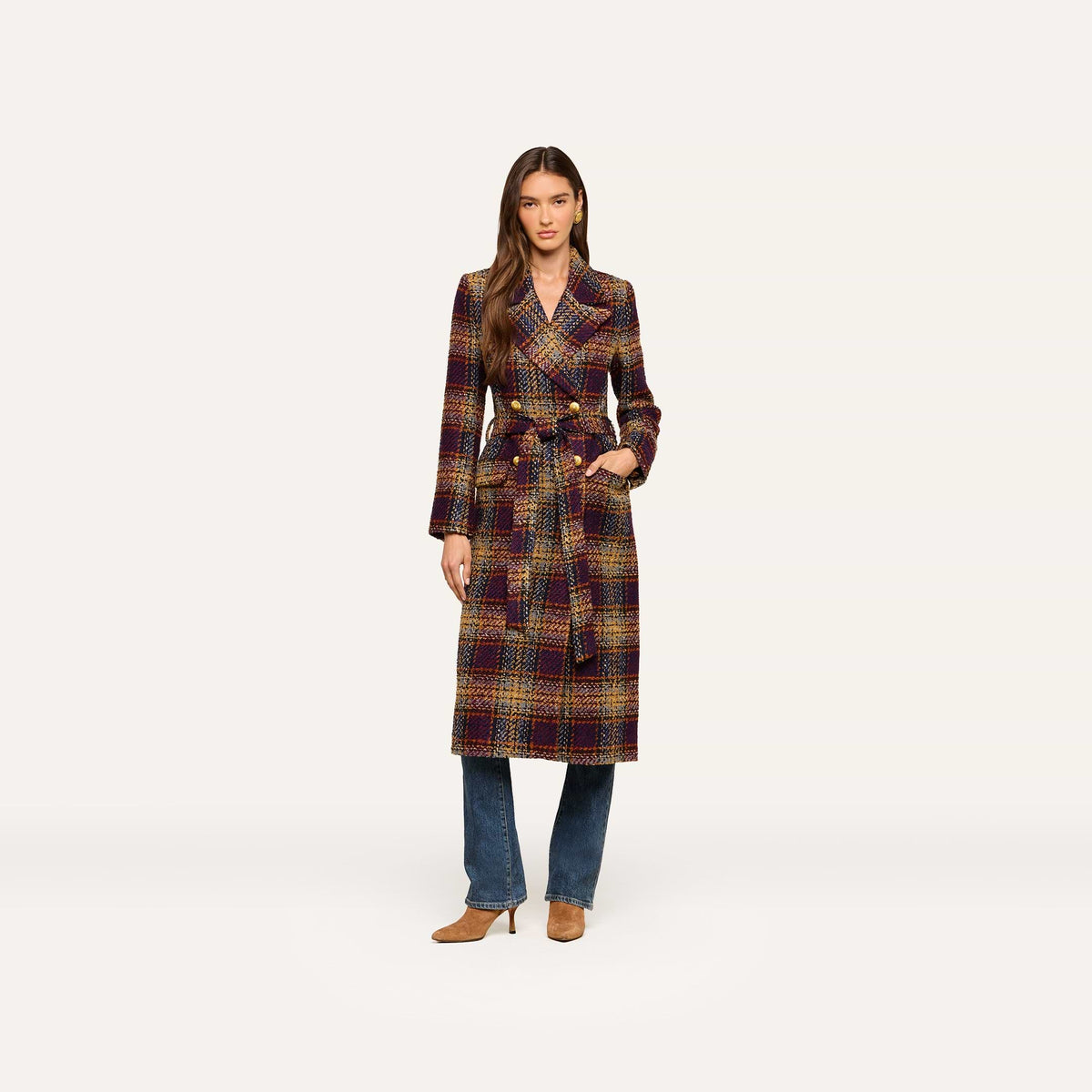 Kolina Tweed Long Coat