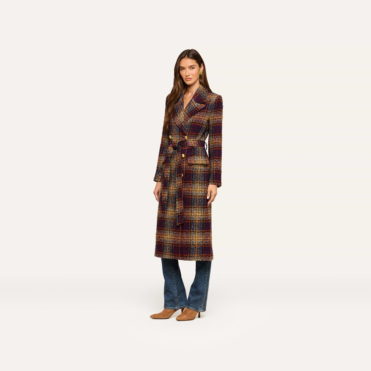 Kolina Tweed Long Coat