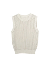 Load image into Gallery viewer, Linen Open-Knit Vest
