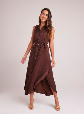 Sleeveless Shirred Maxi Dress