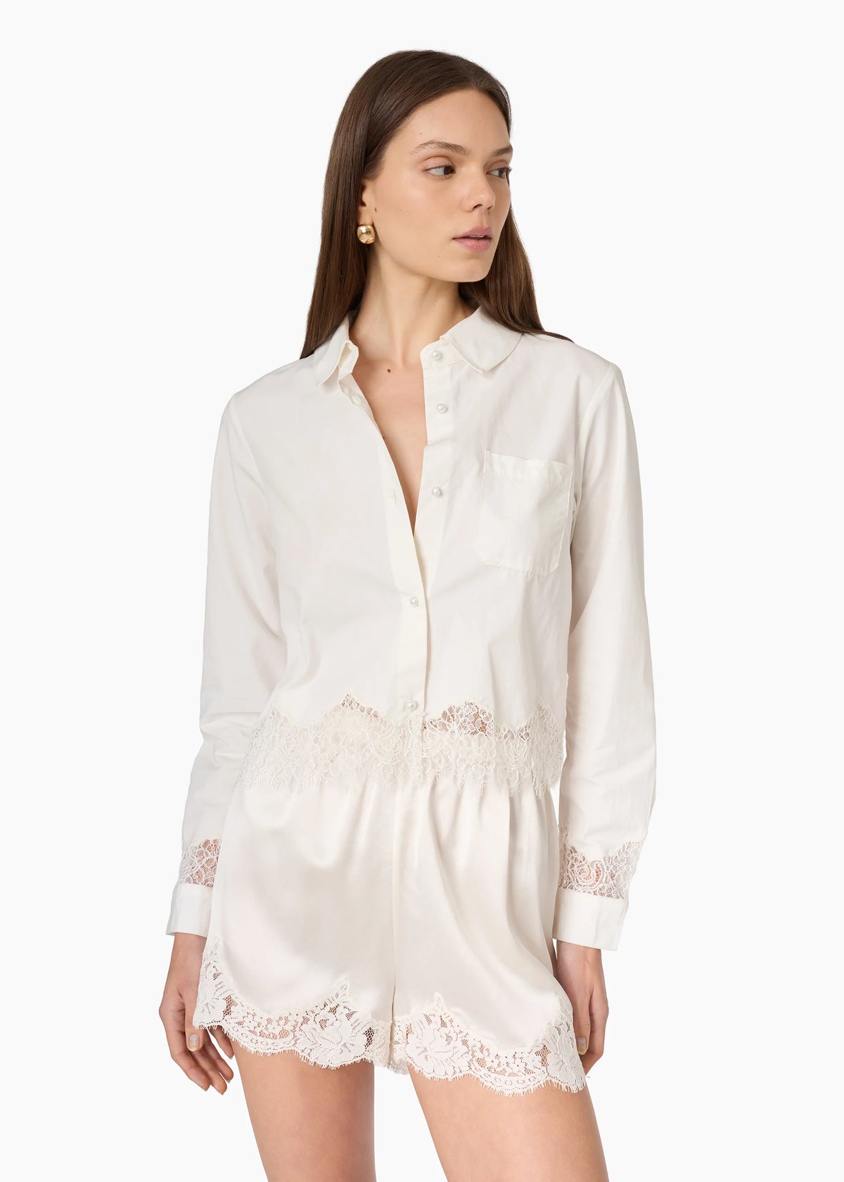 Napier Cotton Poplin Shirt White
