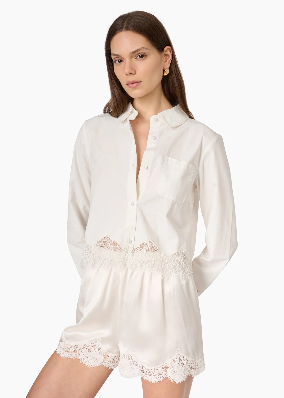 Napier Cotton Poplin Shirt White
