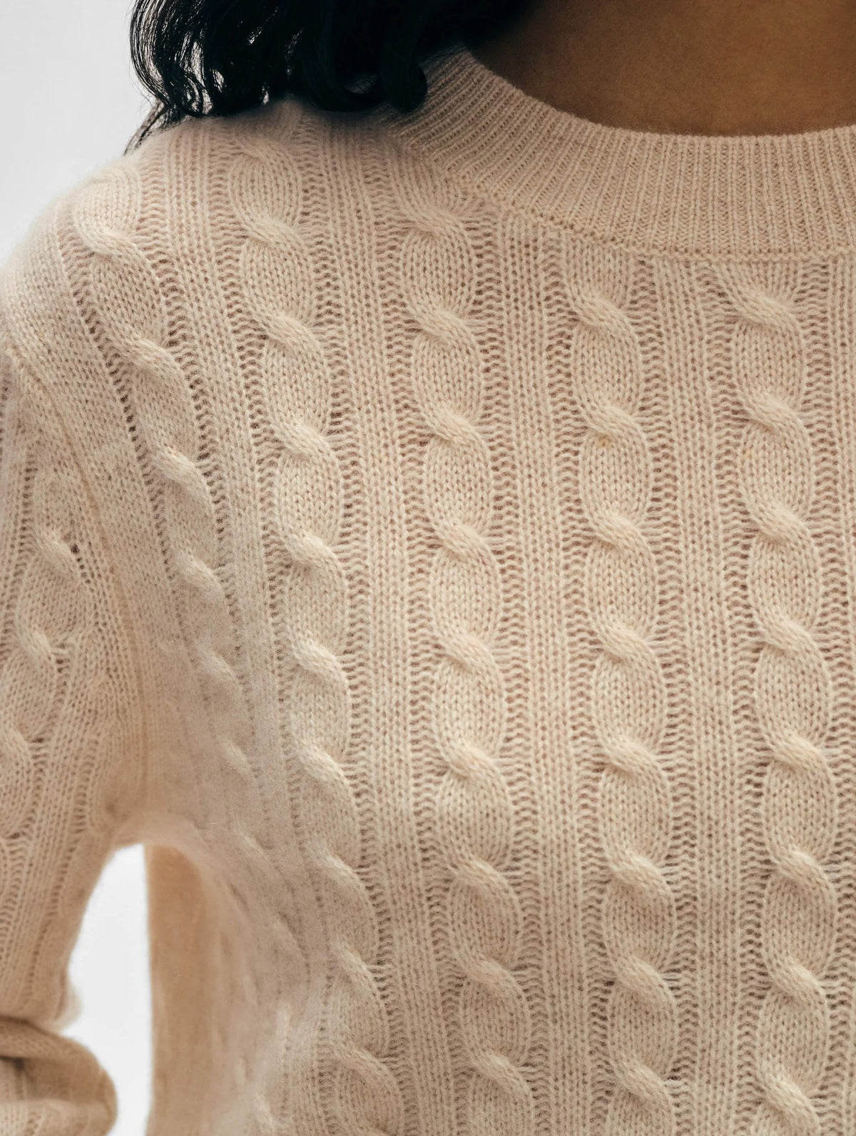 Cashmere Luxe Cable Crew