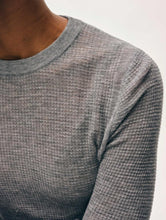 Load image into Gallery viewer, Superfine Cashmere Blend Waffle Crewneck
