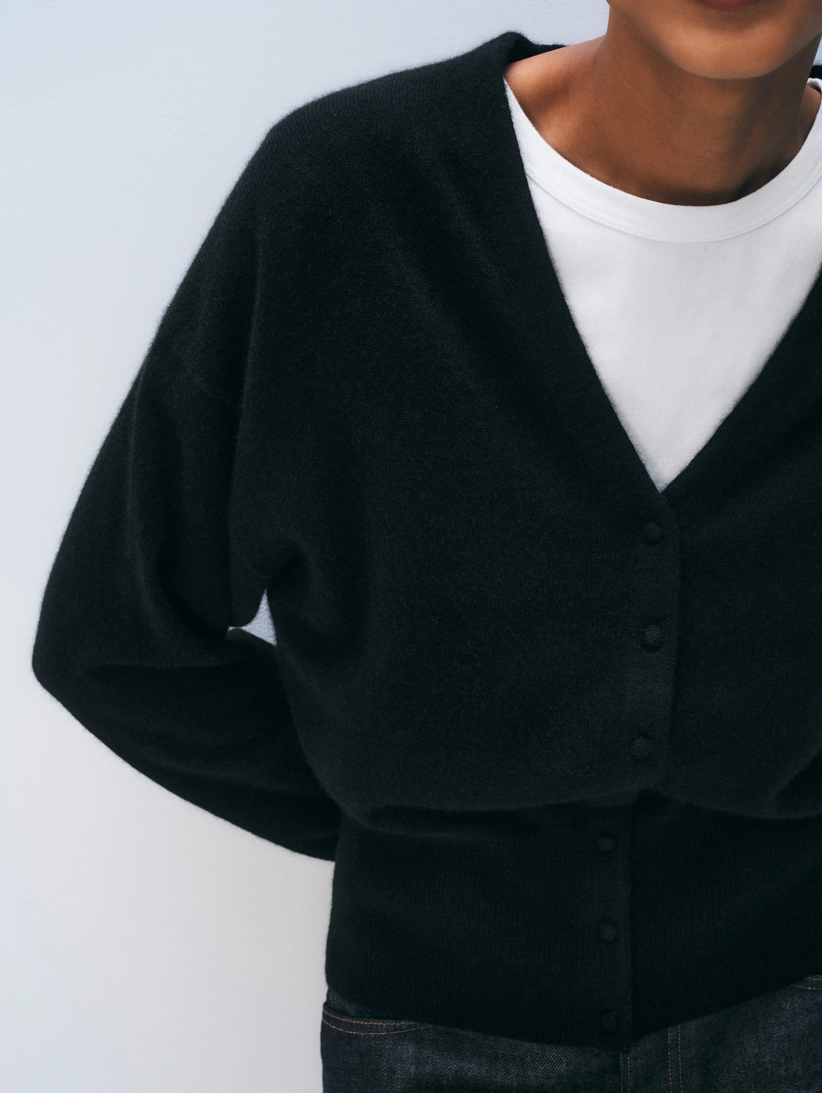 Cashmere Deep V Cardigan